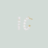 Fine Mini Pearl Hoops