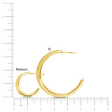 Ocean Flow Polished Hoops XL