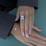Ocean Flow Duo Sparkle ring