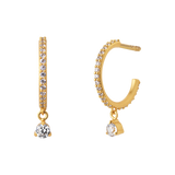 Sparkle Hoops Mini Dangling Stones