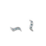 Wave Studs blue