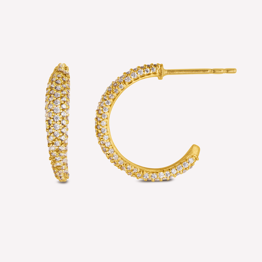 Ocean Flow Medium sparkle hoops