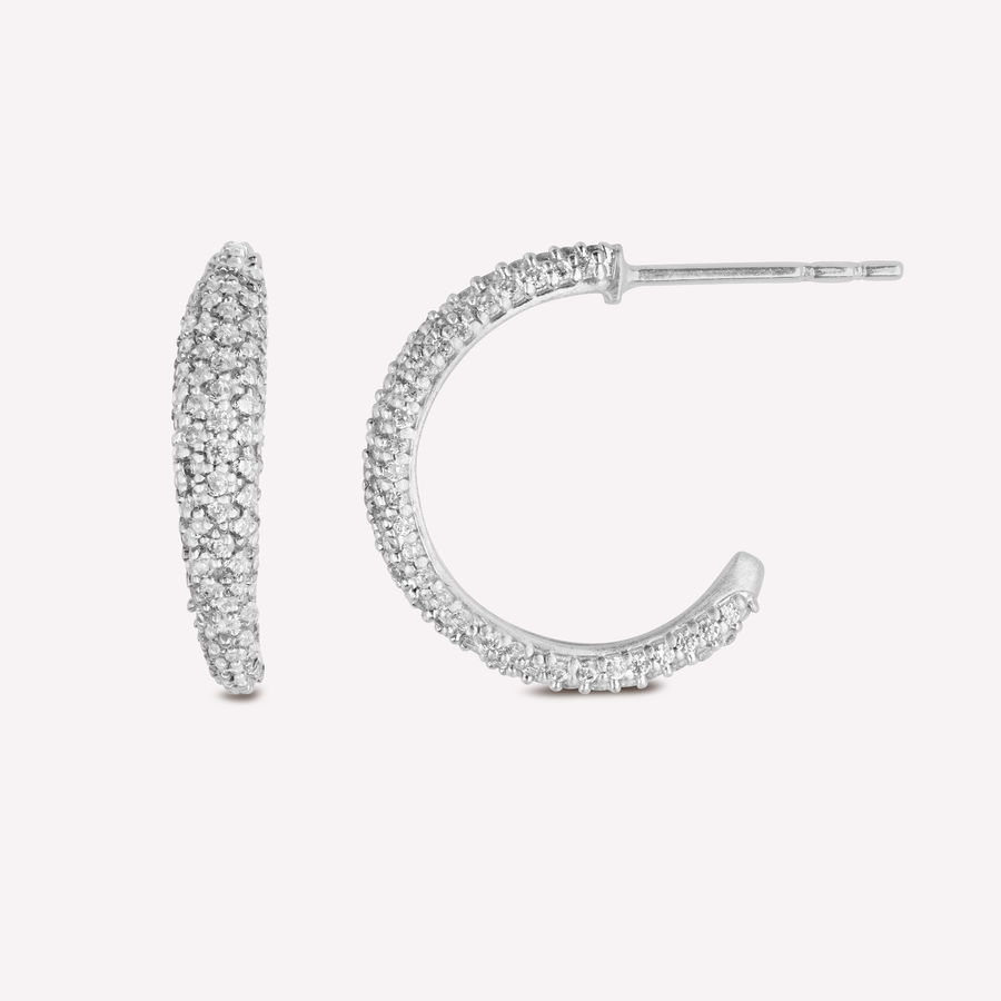 Ocean Flow Medium sparkle hoops