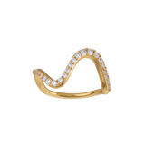 Wave Sparkle Large ring