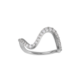Wave Sparkle Large ring
