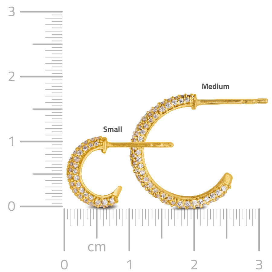 Ocean Flow Medium sparkle hoops