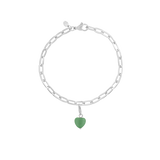 Charms Bracelet Starter Kit: Soft Heart Green
