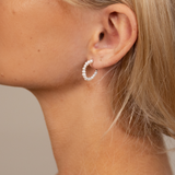 Mini Pearl Hoops