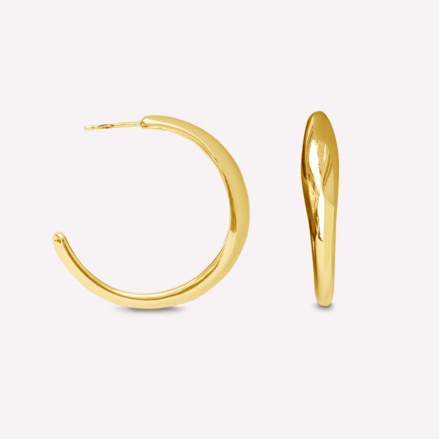 Ocean Flow Polished XL hoops