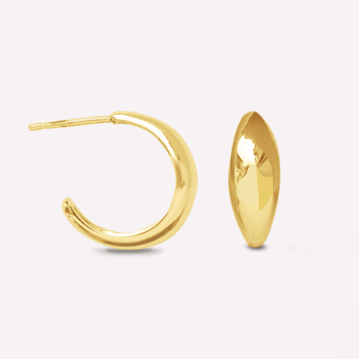 Ocean Flow Polished hoops medium