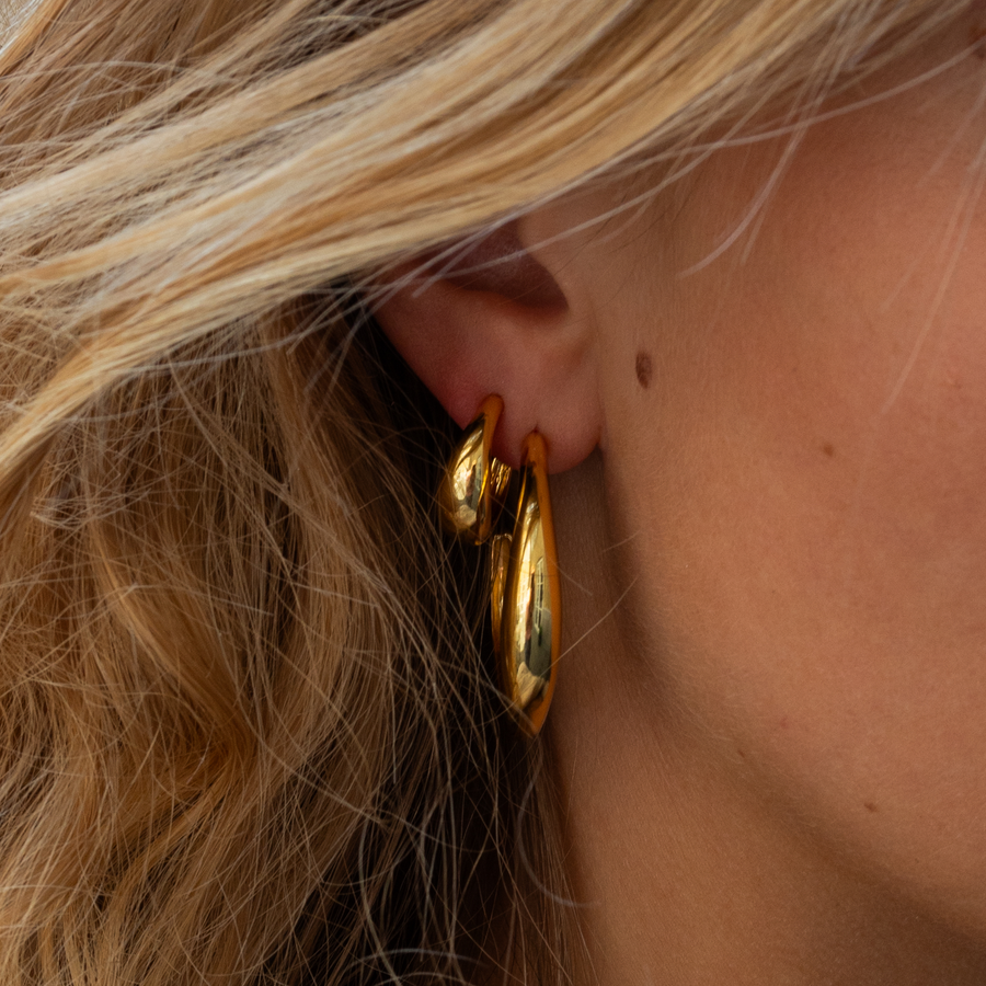 Ocean Flow Polished XL hoops
