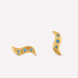 Wave Studs blau