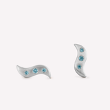 Wave Studs blau