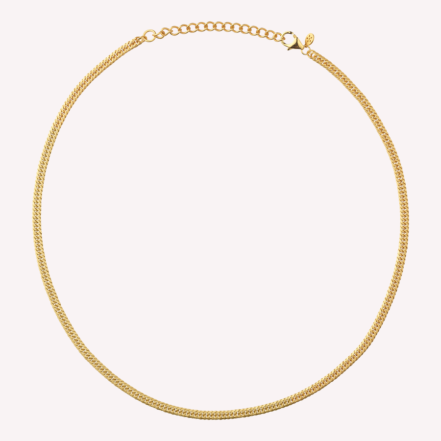 Curb necklace double
