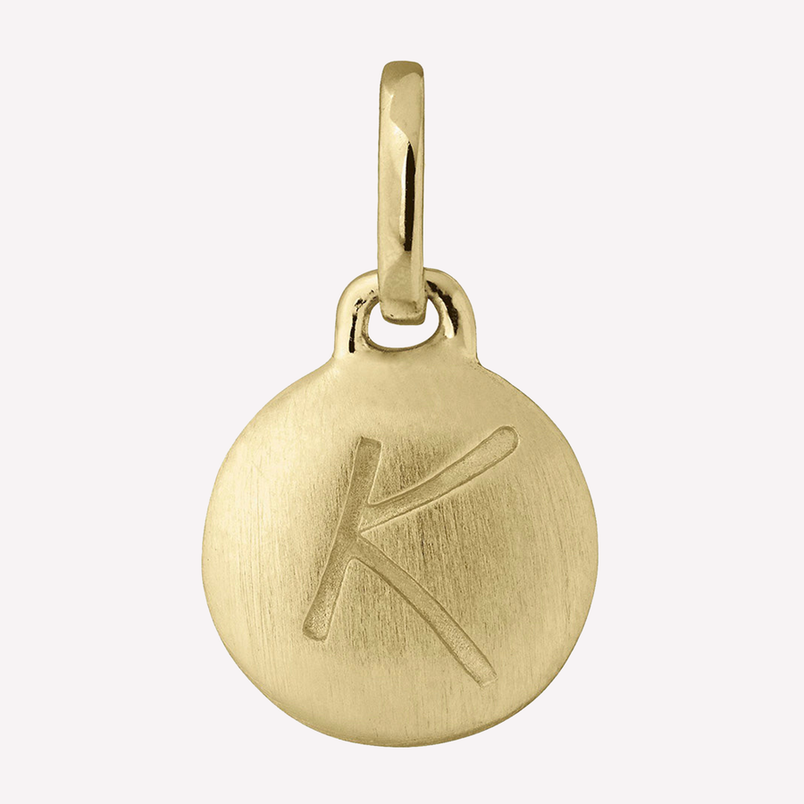 Love & Friendship pendant: letter - gold