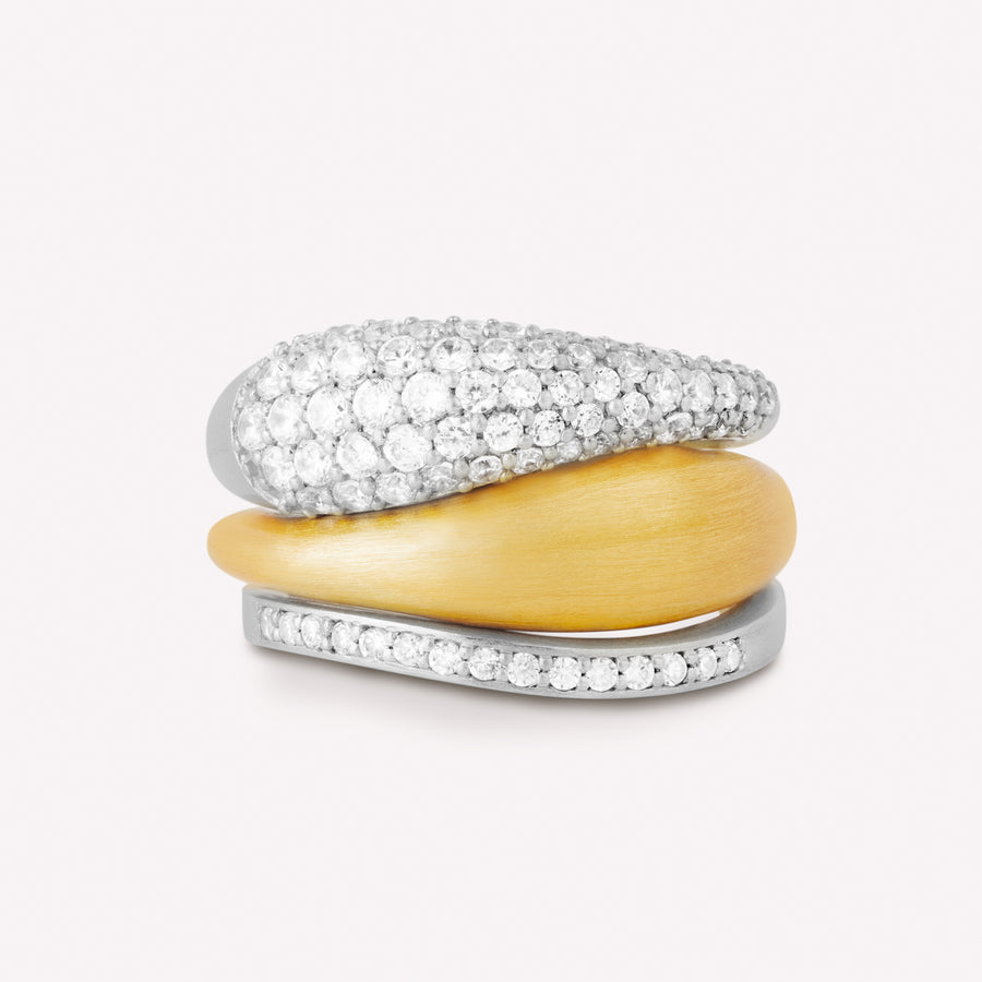 Ocean Flow sparkle ring