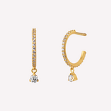 Sparkle Hoops Mini Dangling Stones