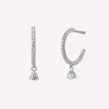 Sparkle Hoops Mini Dangling Stones