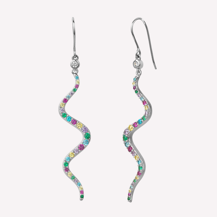 Wave rainbow earrings