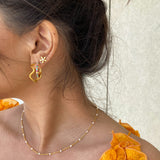 Forget-me-not pearl earrings