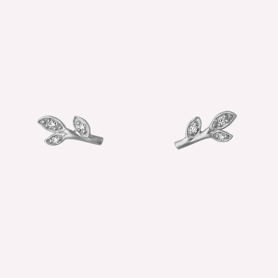Jungle Ivy leaf sparkle earsticks