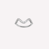 Wave Sparkle Small Ring